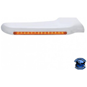 SEQUENTIAL 14 AMBER LED FRONT FENDER COVER FOR PETERBILT 388 (2008-2015) & 389 (2008-2023) (Choose Lens Color) (Choose Side) Fender Amber / Passenger's Side Light Gray