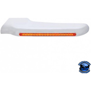 19 AMBER LED FRONT FENDER COVER FOR PETERBILT 388 (2008-2015) & 389 (2008-2023) (Choose Lens Color) (Choose Side) FENDER Amber / Driver's Side Light Gray