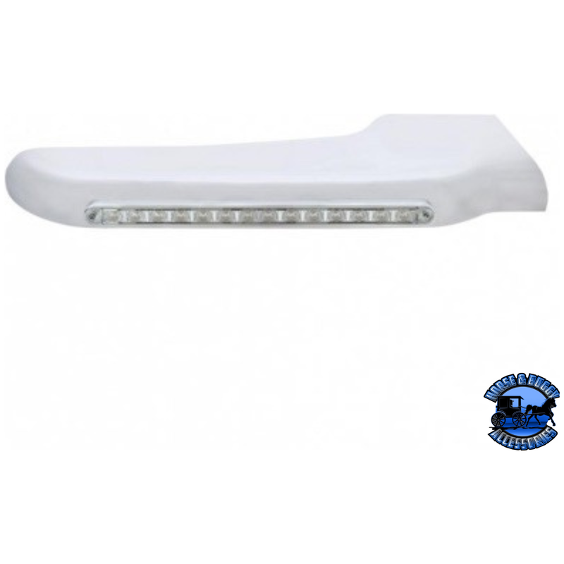 14 AMBER LED FRONT FENDER COVER FOR PETERBILT 388 (2008-2015) & 389 (2008-2023) (Choose Lens Color) (Choose Color) FENDER Clear / Passenger's Side Light Gray