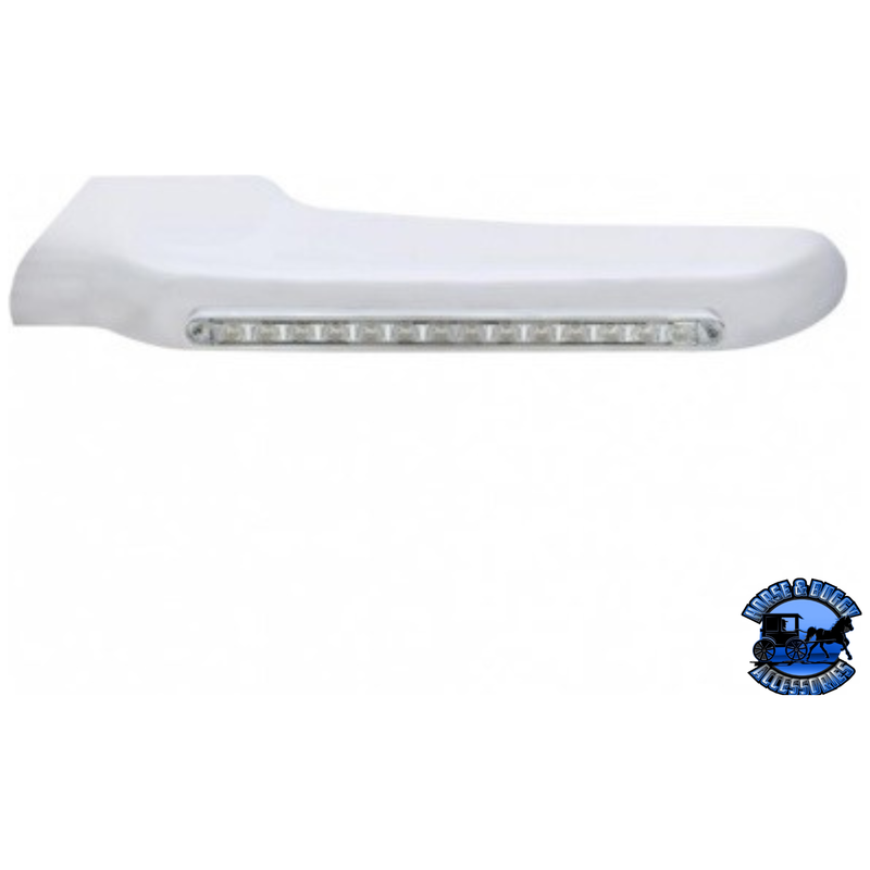 14 AMBER LED FRONT FENDER COVER FOR PETERBILT 388 (2008-2015) & 389 (2008-2023) (Choose Lens Color) (Choose Color) FENDER Clear / Driver's Side Light Gray