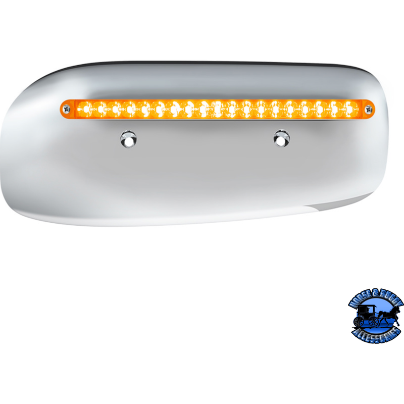 19 LED REAR HEADLIGHT HOUSING COVER FOR 2008-2023 PETERBILT 389 (Choose Lens Color) (Choose Side) Headlight Housing Amber / Passenger's Side Gray