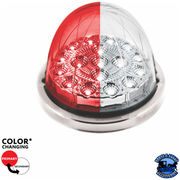 17 LED WATERMELON DUAL FUNCTION DOUBLE FURY LIGHT FLUSH MOUNT KIT WITH LOW PROFILE SS BEZEL (Choose Color) WATERMELON Red / White Light Gray