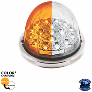 17 LED WATERMELON DUAL FUNCTION DOUBLE FURY LIGHT FLUSH MOUNT KIT WITH LOW PROFILE SS BEZEL (Choose Color) WATERMELON Amber / White Light Gray
