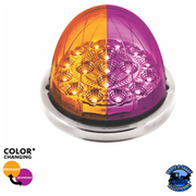 17 LED WATERMELON DUAL FUNCTION DOUBLE FURY LIGHT FLUSH MOUNT KIT WITH LOW PROFILE SS BEZEL (Choose Color) WATERMELON Amber / Blue,Amber / Green,Amber / Red,Amber / White,Red / Blue,Red / Green,Red / White Maroon