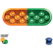 13 LED 6" OVAL DOUBLE FURY LIGHT (Choose Color) light Amber / Green Sandy Brown