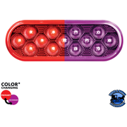 13 LED 6" OVAL DOUBLE FURY LIGHT (Choose Color) light Red / Purple Maroon
