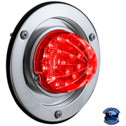 17 LED DUAL FUNCTION WATERMELON REFLECTOR LIGHT SLEEPER BUNK KIT WITH 304 SS BEZEL (Choose LED Color) (Choose Lens) WATERMELON Red / Red Gray