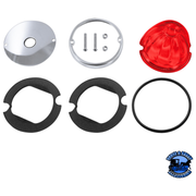 GLASS WATERMELON LIGHT KIT FOR 3/4" MINI LIGHT (Choose Lens Color) watermelon glass lens Red Lens Gray