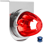 DUAL FUNCTION GLASS WATERMELON LIGHT WITH STAINLESS STEEL LIGHT BRACKET KIT WITH LED BULB (Choose Lens Color) WATERMELON Red Light Gray