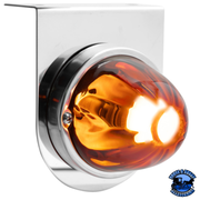 DUAL FUNCTION GLASS WATERMELON LIGHT WITH STAINLESS STEEL LIGHT BRACKET KIT WITH LED BULB (Choose Lens Color) WATERMELON Dark Amber Dark Slate Gray