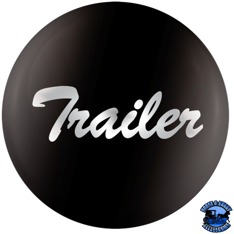 "TRAILER" GLOSSY AIR VALVE KNOB CANDY COLOR STICKER (Choose Color) Air Valve Sticker Black Black