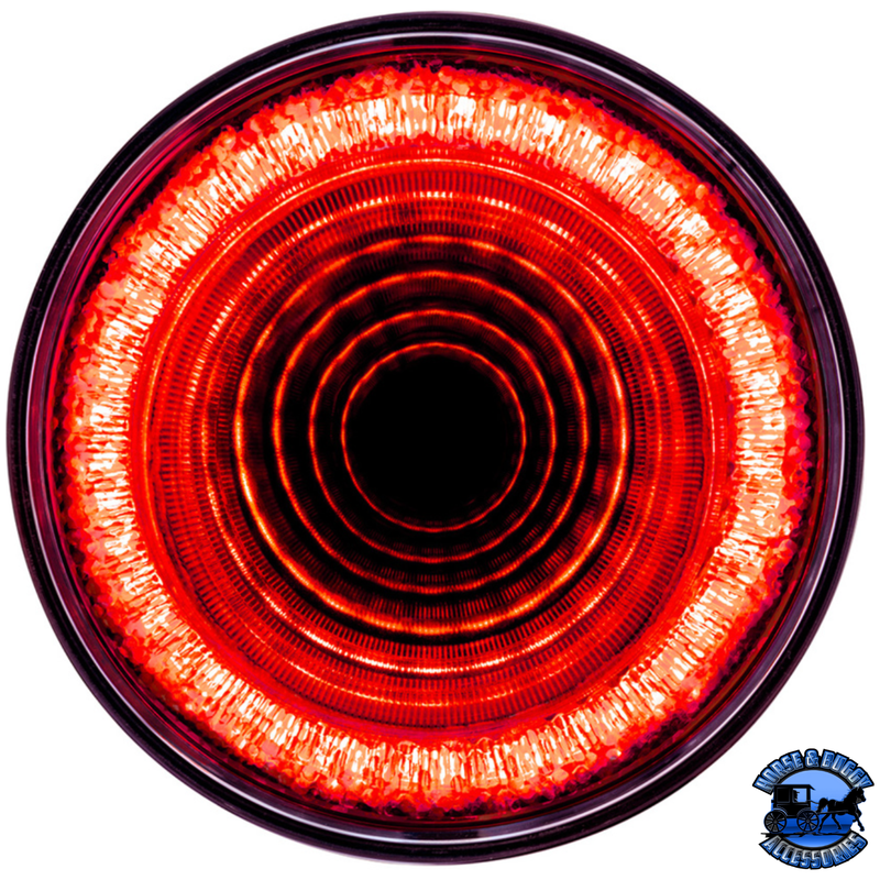 24 LED 4" ROUND MIRAGE LIGHT (STOP, TURN & TAIL) (Choose Lens) light Red Black