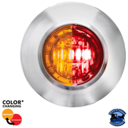 2 LED 3/4" MINI DUAL FUNCTION DOUBLE FURY LIGHT (CLEARANCE/MARKER) (Choose LED Color) Clearance Light Amber & Red Light Gray