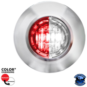 2 LED 3/4" MINI DUAL FUNCTION DOUBLE FURY LIGHT (CLEARANCE/MARKER) (Choose LED Color) Clearance Light Red & White Light Gray