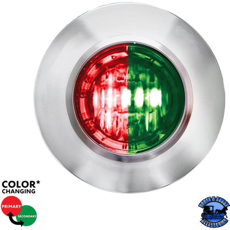 2 LED 3/4" MINI DUAL FUNCTION DOUBLE FURY LIGHT (CLEARANCE/MARKER) (Choose LED Color) Clearance Light Red & Green Light Gray