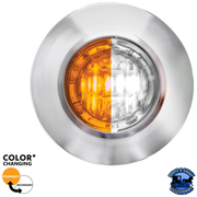 2 LED 3/4" MINI DUAL FUNCTION DOUBLE FURY LIGHT (CLEARANCE/MARKER) (Choose LED Color) Clearance Light Amber & White Light Gray