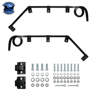 BLACK ANGLED MUD FLAP HANGERS WITH MOUNTING HARDWARE (Choose Coil) MUD FLAP HANGERS Single Coil Light Gray