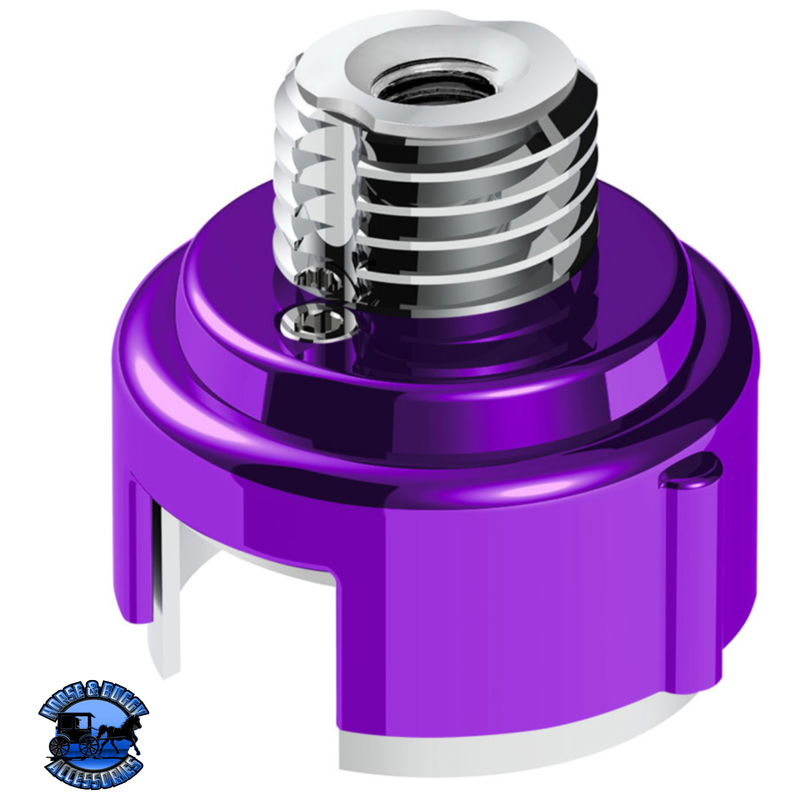 M30X3.5 THREAD-ON GEARSHIFT ADAPTER W/LED MOUNT FOR EATON-FULLER 13/15/18 SPEED (Choose Color) Adapter Purple Dark Orchid