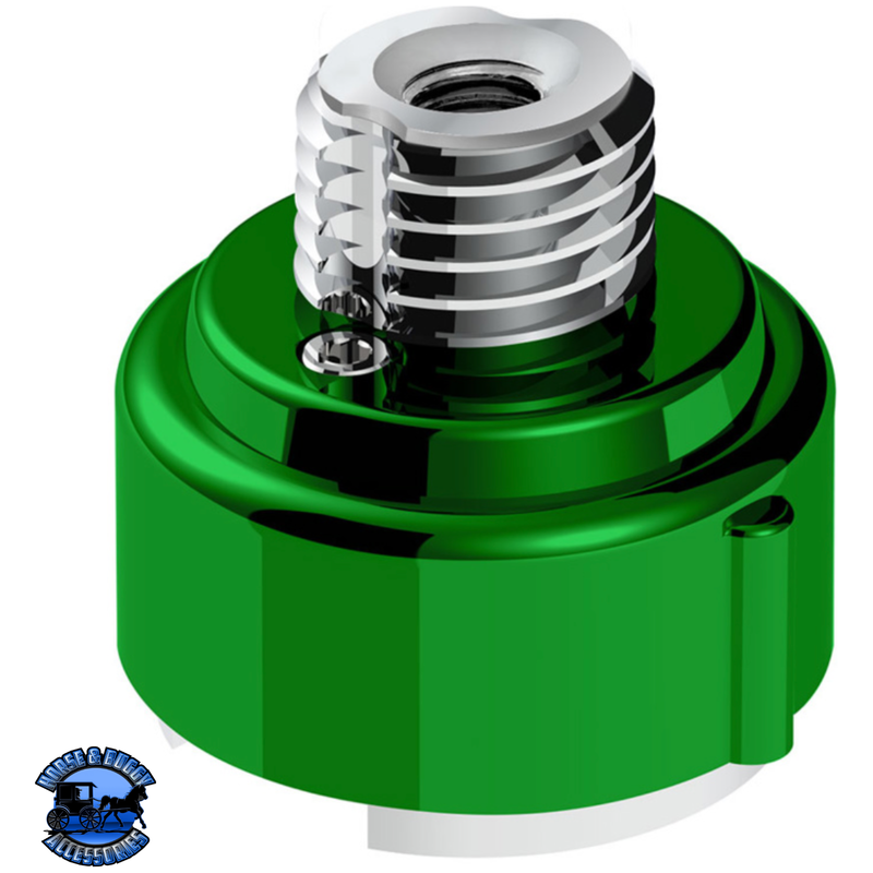 M30X3.5 THREAD-ON GEARSHIFT ADAPTER W/LED MOUNT FOR EATON-FULLER 9/10 SPEED (Choose Color) Adapter Green Forest Green