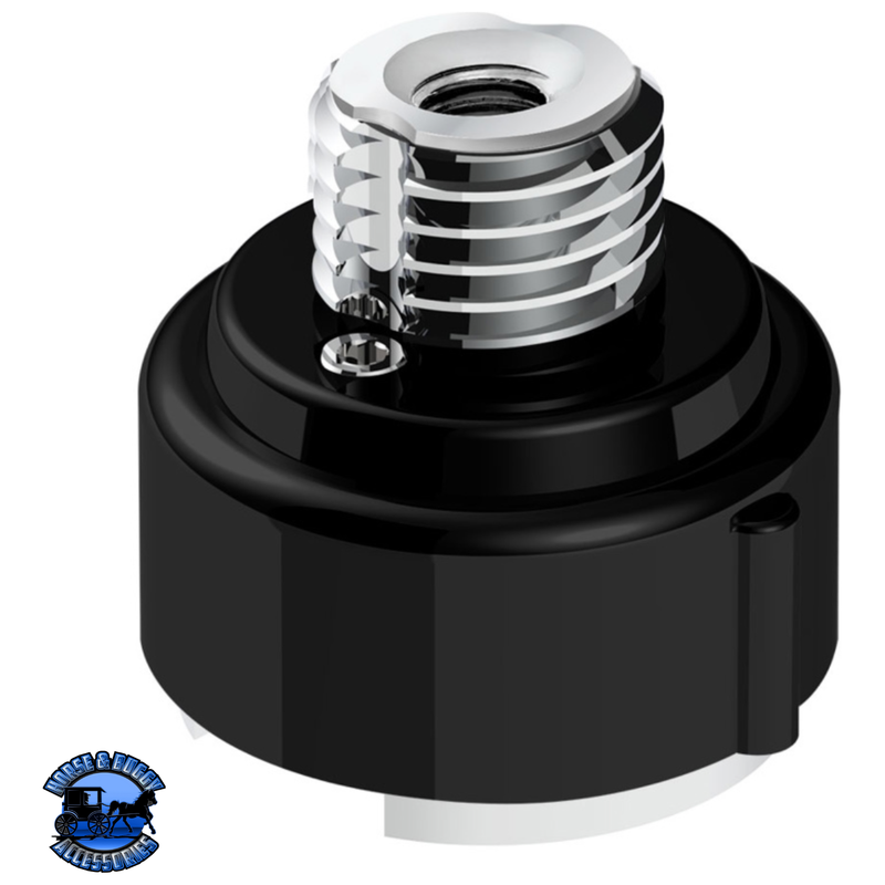 M30X3.5 THREAD-ON GEARSHIFT ADAPTER W/LED MOUNT FOR EATON-FULLER 9/10 SPEED (Choose Color) Adapter Black Black
