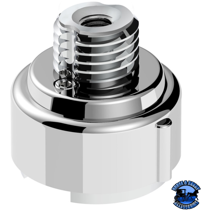 M30X3.5 THREAD-ON GEARSHIFT ADAPTER W/LED MOUNT FOR EATON-FULLER 9/10 SPEED (Choose Color) Adapter Silver Light Gray