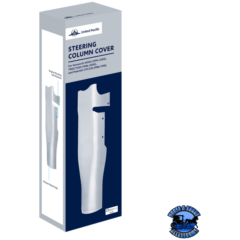 CHROME LOWER STEERING COLUMN COVER FOR KENWORTH W900 (1990-2000) AND PETERBILT 379/378 (1988-1998) #40969 Lower Steering Column Cover Midnight Blue