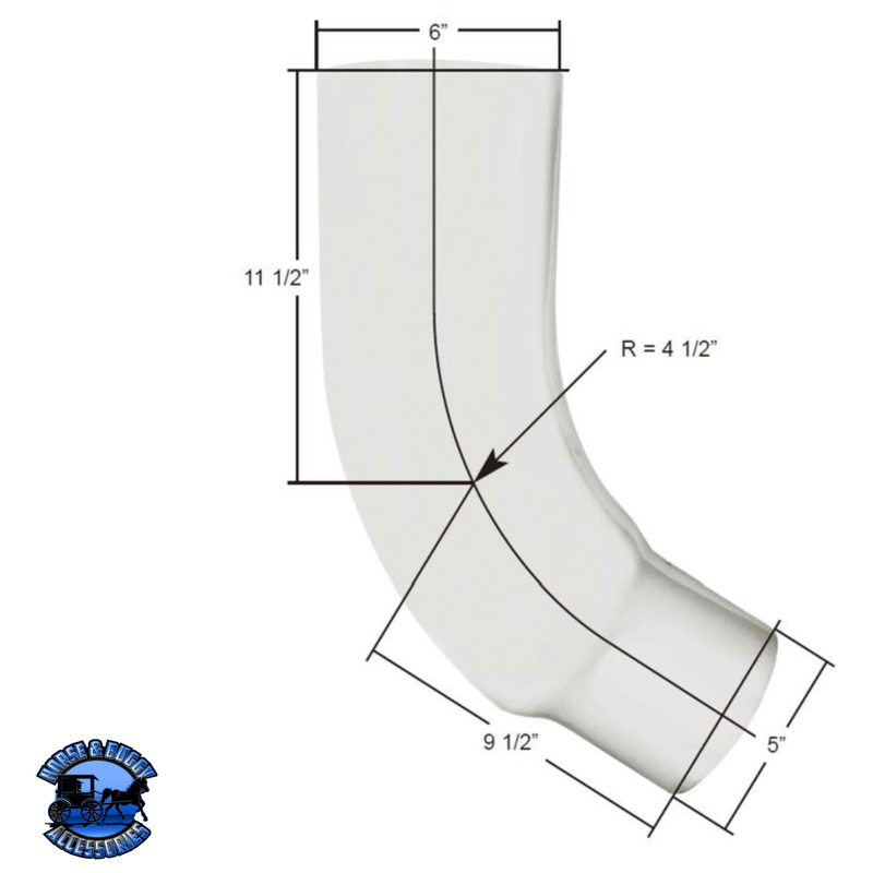 CHROME 58 DEGREE ANGLED EXHAUST ELBOWS FOR PETERBILT 379 (Choose Connection Size) exhaust elbow 5" O.D. to 5" O.D.,6" O.D. to 5" O.D.,7" O.D. to 5" O.D.,8" O.D. to 5" O.D. Light Gray