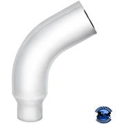 CHROME 58 DEGREE ANGLED EXHAUST ELBOWS FOR PETERBILT 379 (Choose Connection Size) exhaust elbow 6" O.D. to 5" O.D. Light Gray
