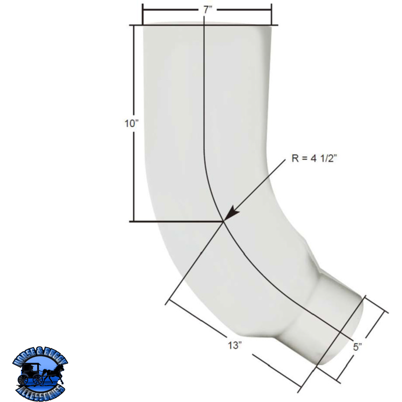 CHROME 58 DEGREE ANGLED EXHAUST ELBOWS FOR PETERBILT 379 (Choose Connection Size) exhaust elbow 5" O.D. to 5" O.D.,6" O.D. to 5" O.D.,7" O.D. to 5" O.D.,8" O.D. to 5" O.D. Light Gray