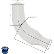 CHROME 58 DEGREE ANGLED EXHAUST ELBOWS FOR PETERBILT 379 (Choose Connection Size) exhaust elbow 5" O.D. to 5" O.D.,6" O.D. to 5" O.D.,7" O.D. to 5" O.D.,8" O.D. to 5" O.D. Light Gray