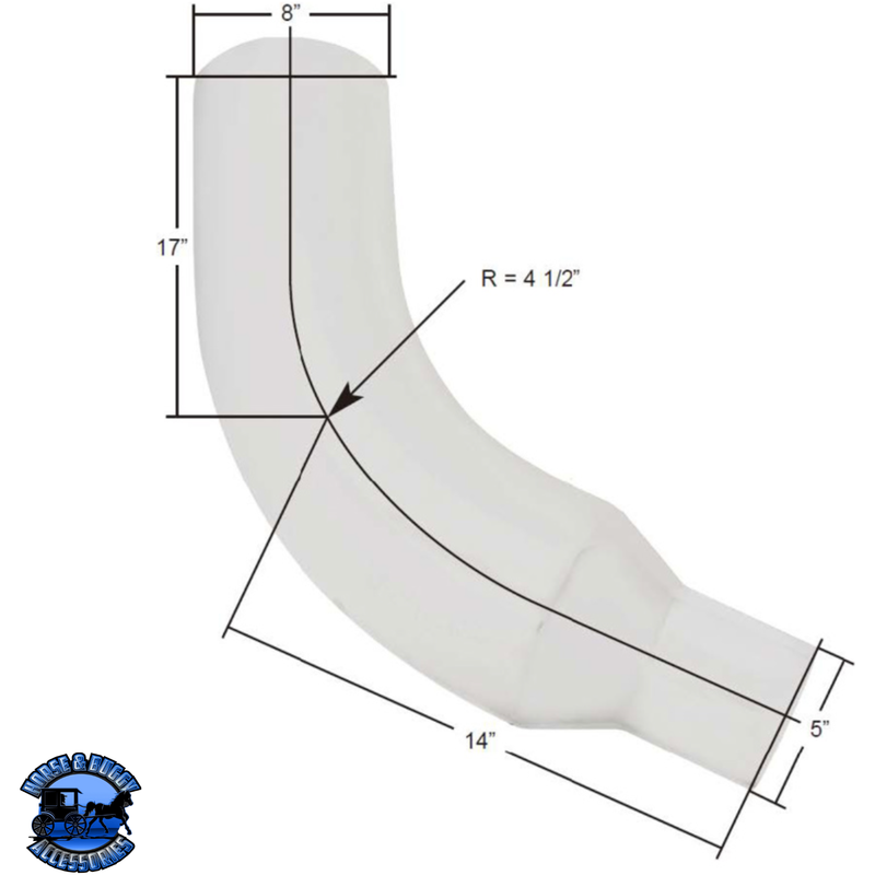 CHROME 58 DEGREE ANGLED EXHAUST ELBOWS FOR PETERBILT 379 (Choose Connection Size) exhaust elbow 5" O.D. to 5" O.D.,6" O.D. to 5" O.D.,7" O.D. to 5" O.D.,8" O.D. to 5" O.D. Light Gray