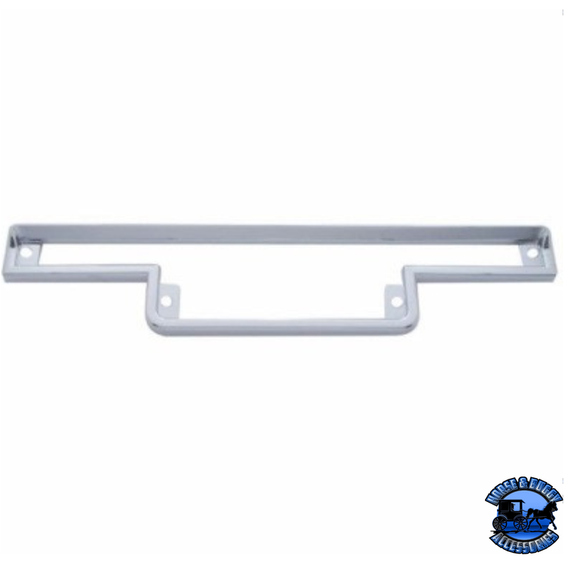 CHROME PLASTIC WARNING LIGHT PANEL BEZEL FOR 1990-2000 PETERBILT 379/378/377 (Choose Visor) Bezel With Gray