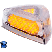 37 LED TURN SIGNAL LIGHT WITH CHROME BASE FOR 1987-2007 PETERBILT 379/378/357 (Choose Lens Color) TURN SIGNAL Clear Gray