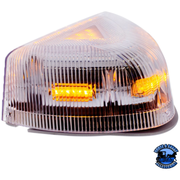 37 LED TURN SIGNAL LIGHT WITH CHROME BASE FOR 1987-2007 PETERBILT 379/378/357 (Choose Lens Color) TURN SIGNAL Amber,Clear Gray