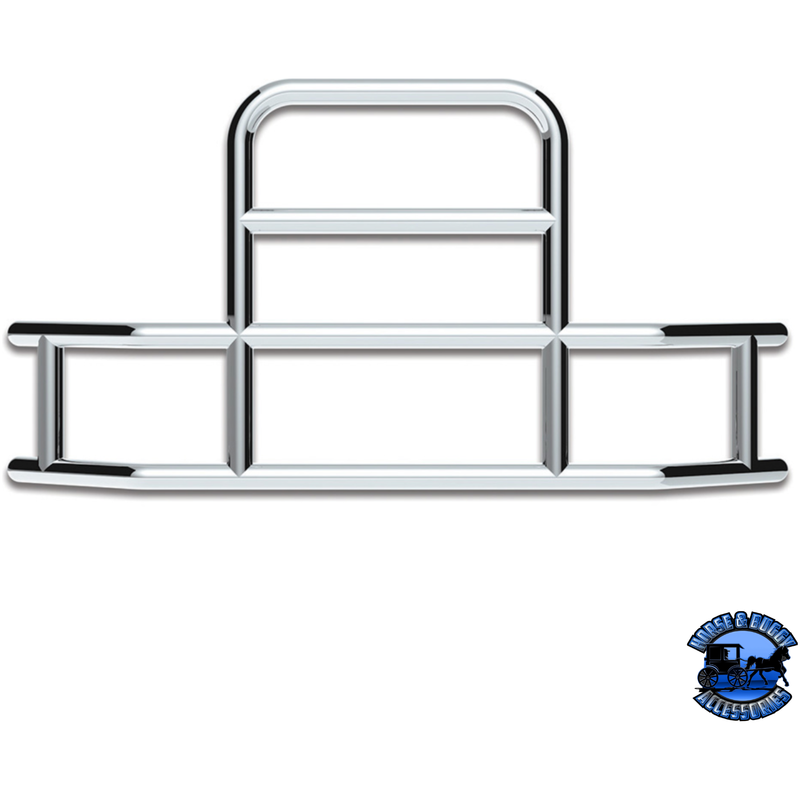 HIGHWAYSHIELD I85 R-304 STAINLESS STEEL GRILLE GUARD & BRACKET KIT (Choose Kit) HIGHWAYSHIELD KW T680 (13-21) Light Gray