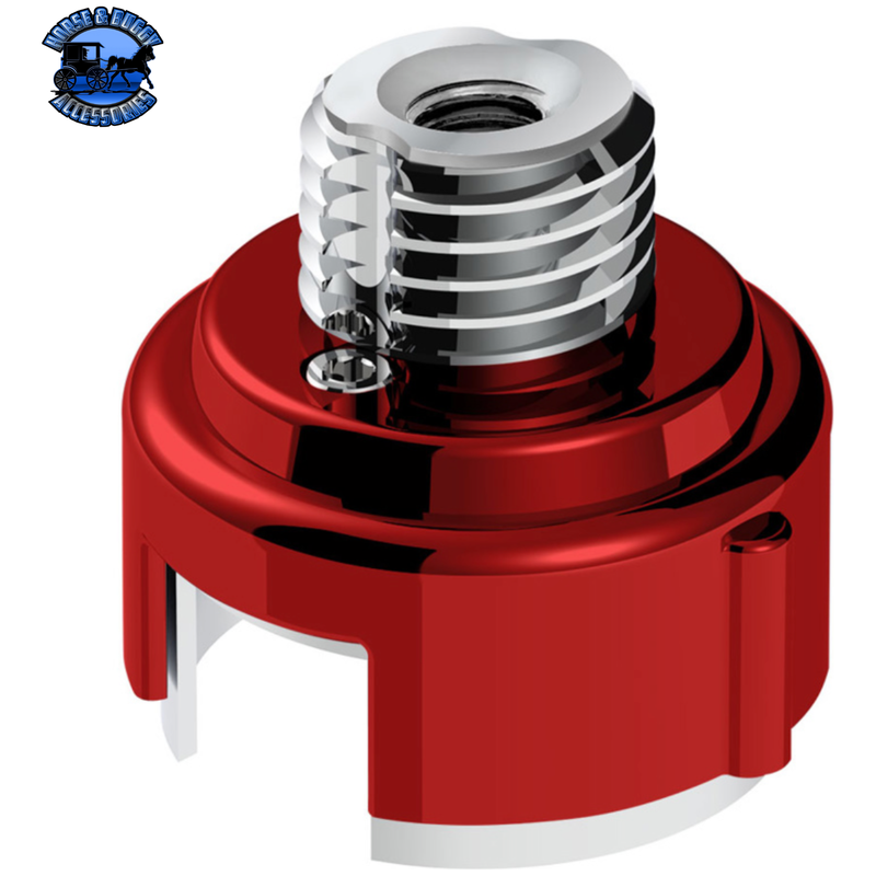 M30X3.5 THREAD-ON GEARSHIFT ADAPTER W/LED MOUNT FOR EATON-FULLER 13/15/18 SPEED (Choose Color) Adapter Red Brown