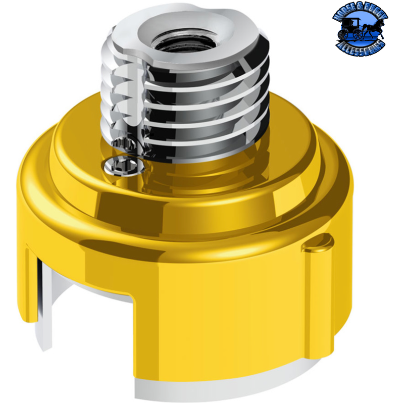 M30X3.5 THREAD-ON GEARSHIFT ADAPTER W/LED MOUNT FOR EATON-FULLER 13/15/18 SPEED (Choose Color) Adapter Yellow Goldenrod