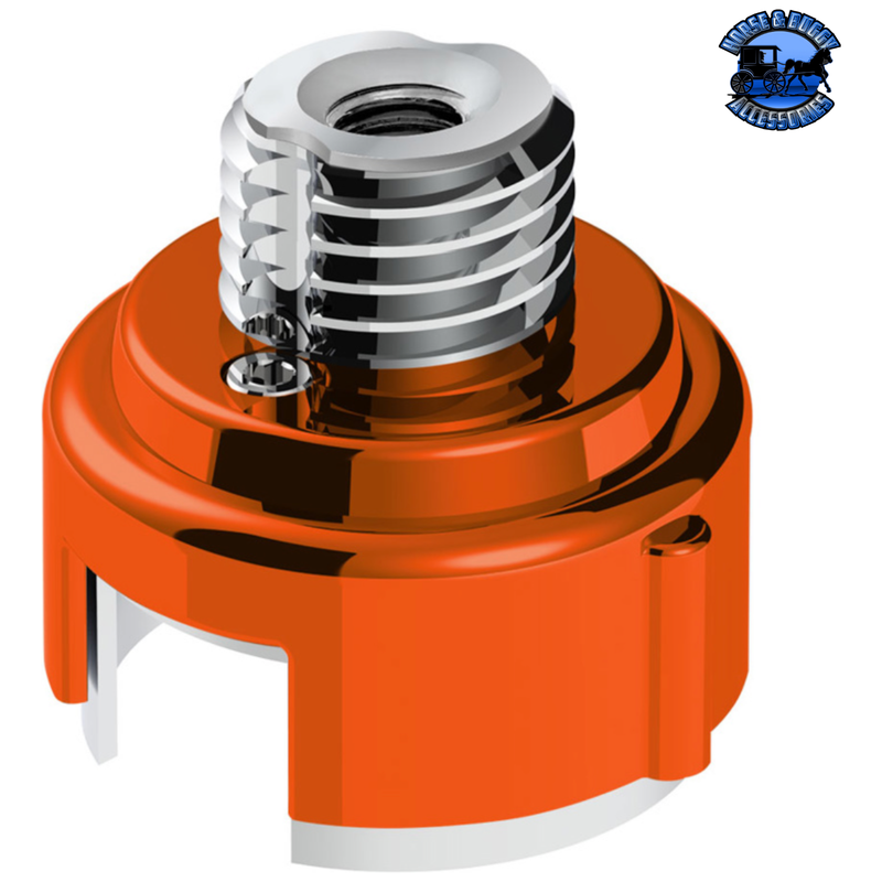M30X3.5 THREAD-ON GEARSHIFT ADAPTER W/LED MOUNT FOR EATON-FULLER 13/15/18 SPEED (Choose Color) Adapter Orange Chocolate