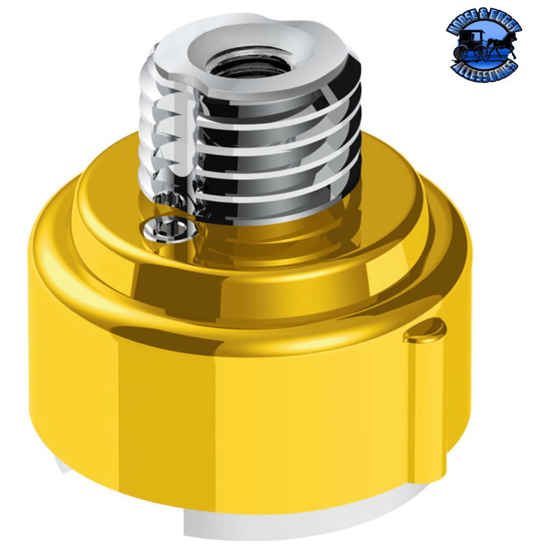 M30X3.5 THREAD-ON GEARSHIFT ADAPTER W/LED MOUNT FOR EATON-FULLER 9/10 SPEED (Choose Color) Adapter Yellow Goldenrod