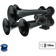 4 TRUMPET MINI TRAIN HORN (Choose Finish) TRAIN HORN Black Dark Slate Gray