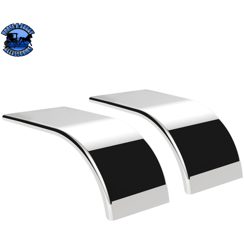 430 STAINLESS STEEL (16GA) ROLL FORMED EDGE SMOOTH HALF FENDER - SS SERIES (Choose Fender Length) (Choose Fender Spread) FENDER 66" / 31" Light Gray