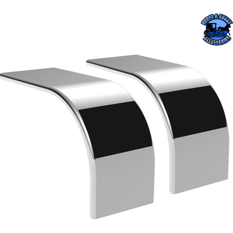 430 STAINLESS STEEL (16GA) ROLL FORMED EDGE SMOOTH HALF FENDER - SS SERIES (Choose Fender Length) (Choose Fender Spread) FENDER 80" / 31" Gray