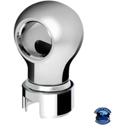 THREAD-ON CHARLOTTE STYLE GEARSHIFT KNOB WITH 13/15/18 SPEED ADAPTER (Choose Finish) Knob Chrome Light Gray