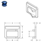 CHROME ROCKER SWITCH COVER FOR PETERBILT 579 (2013-2019) & 567 (2014-2019) #41774 Switch Cover Light Gray