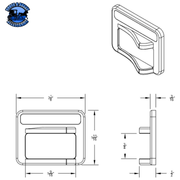 CHROME ROCKER SWITCH COVER FOR PETERBILT 579 (2013-2019) & 567 (2014-2018)- AXLE CROSS #41773 Switch Cover Dark Slate Gray