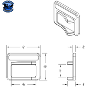 CHROME ROCKER SWITCH COVER FOR PETERBILT 579 (2013-2019) & 567 (2014-2018)- AIR SUSPENSION #41764 Switch Cover Light Gray