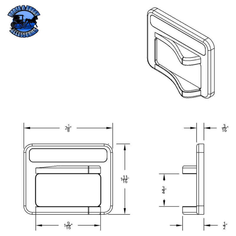 CHROME ROCKER SWITCH COVER FOR PETERBILT 579 (2013-2019) & 567 (2014-2018)- AXLE DIFFERENTIAL #41763 Switch Cover Light Gray