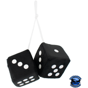 3" X 3" CLASSIC FUZZY DICE (Choose Color) interior Black Black