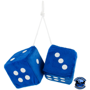 3" X 3" CLASSIC FUZZY DICE (Choose Color) interior Blue Dark Slate Blue