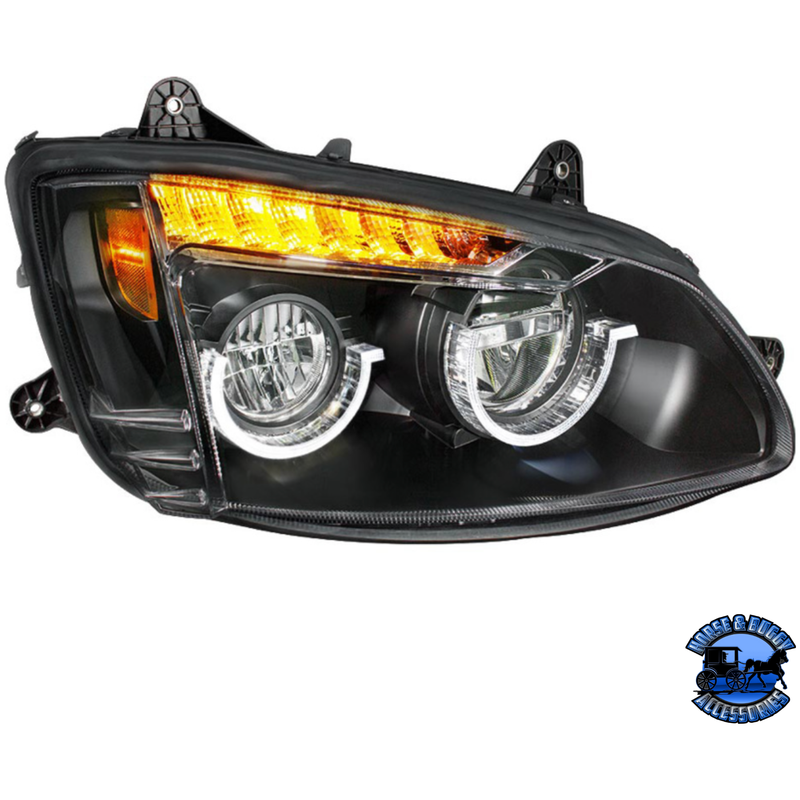 FULL LED HEADLIGHT FOR 2008-2017 KENWORTH T660 (Choose Color) (Choose Side) LED Headlight Black / Passenger's side Dark Slate Gray
